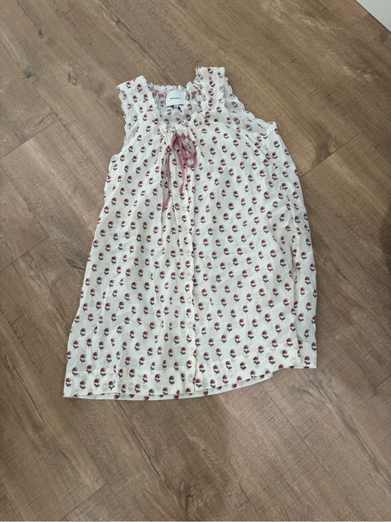 Other - Children's Cream Nightgown with Pink Floral Dot Print